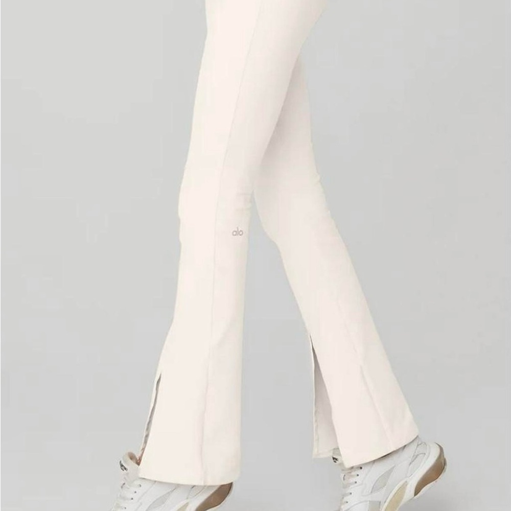 ALO Yoga White Flare Leggings